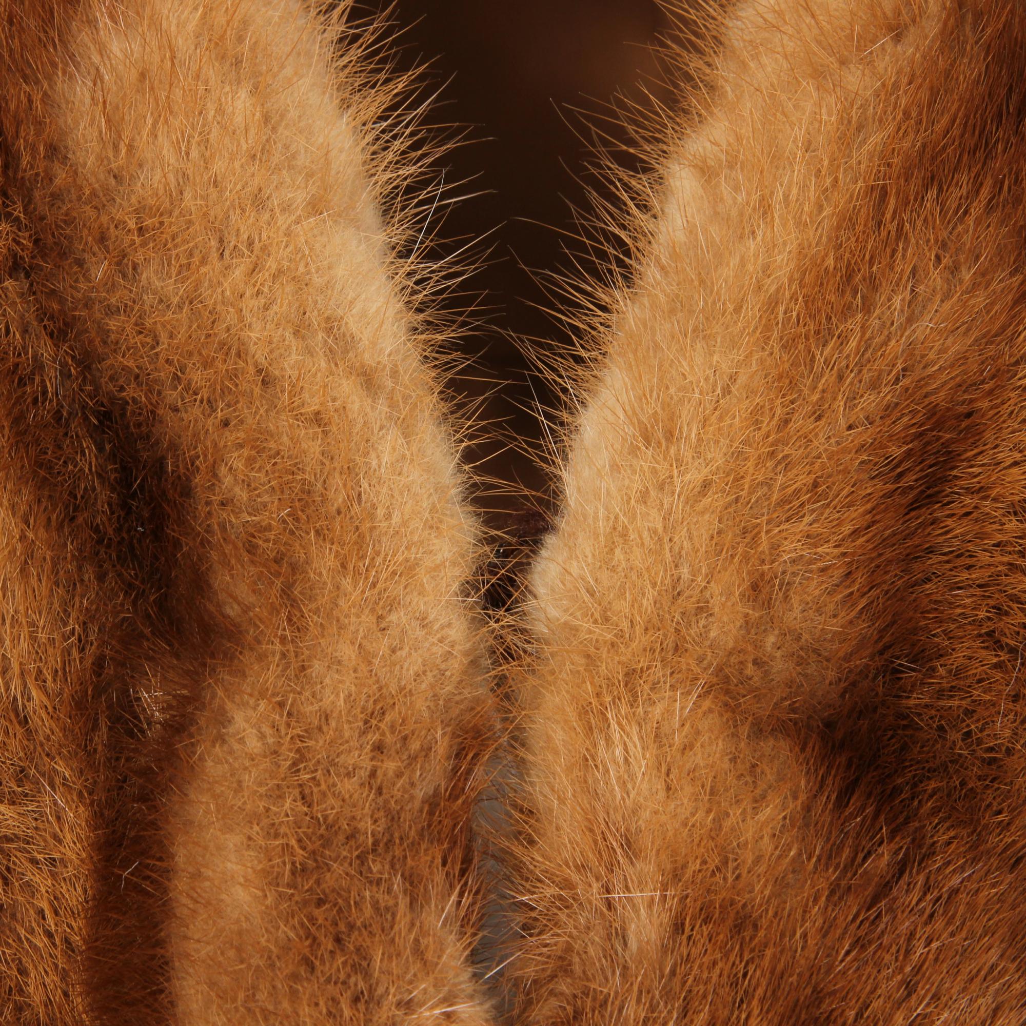 brown fur cape