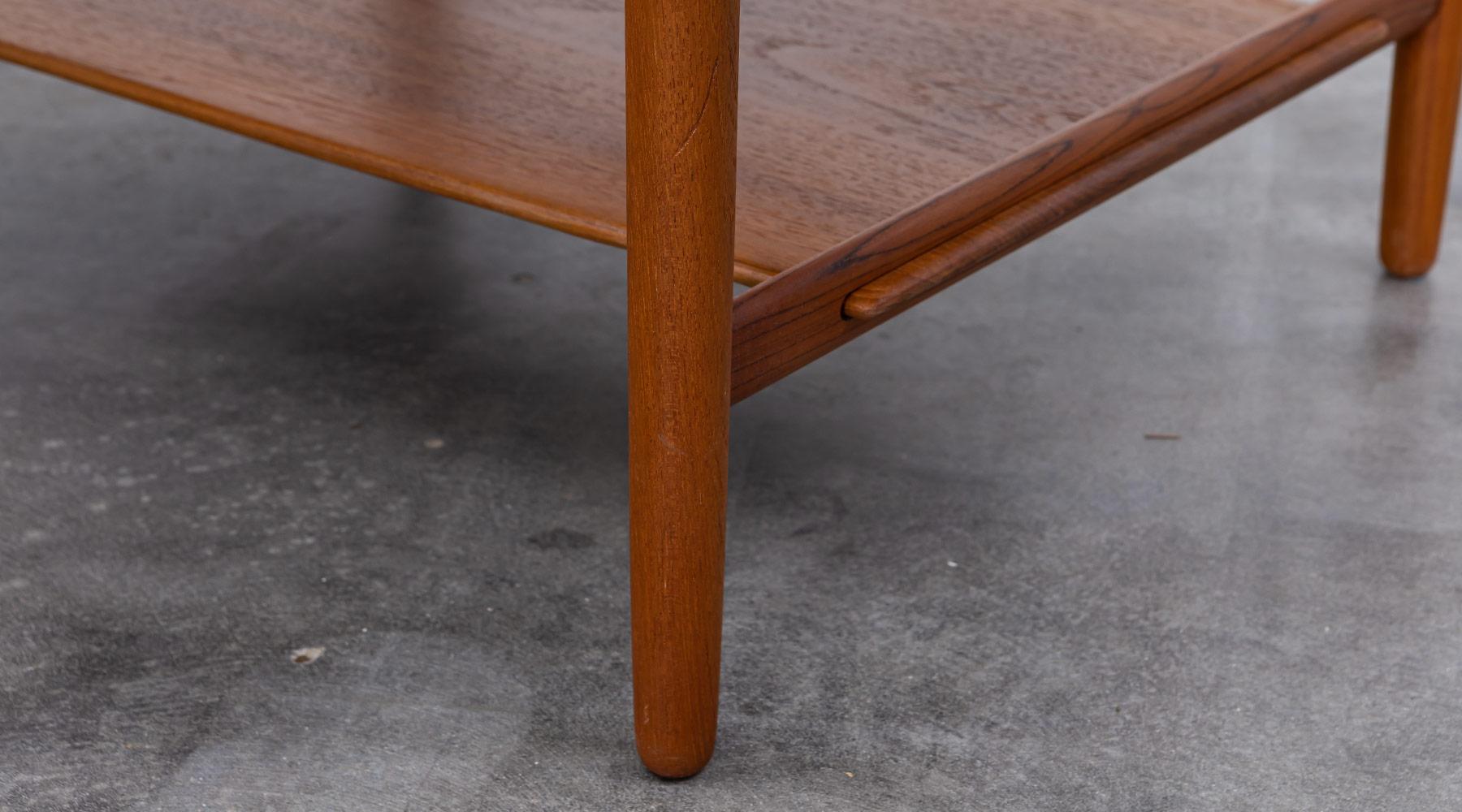 1950s Brown Teakwood Sewing Table by Hans Wegner 10