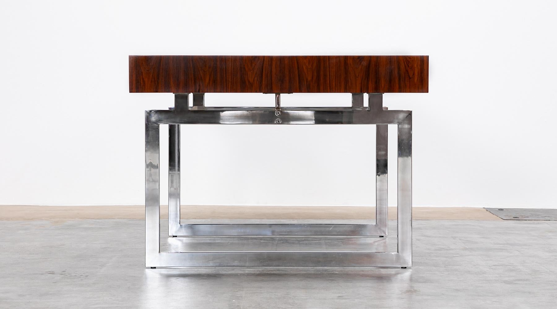 1950s Brown Rosewood Veneer Surface Desk by Bodil Kjaer For Sale 1
