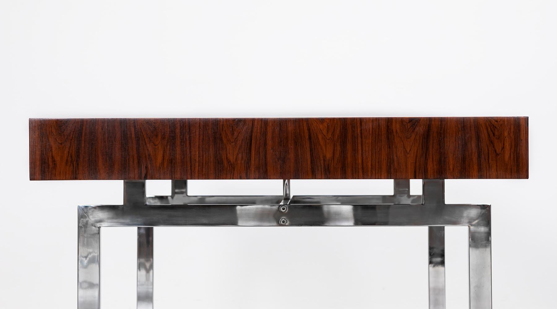 1950s Brown Rosewood Veneer Surface Desk by Bodil Kjaer For Sale 2