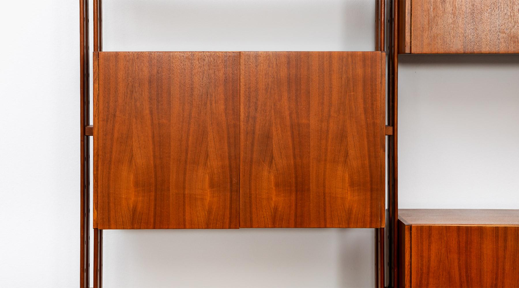 1950s Brown Teak and Aluminum Library by Franco Albini 'i' For Sale 3