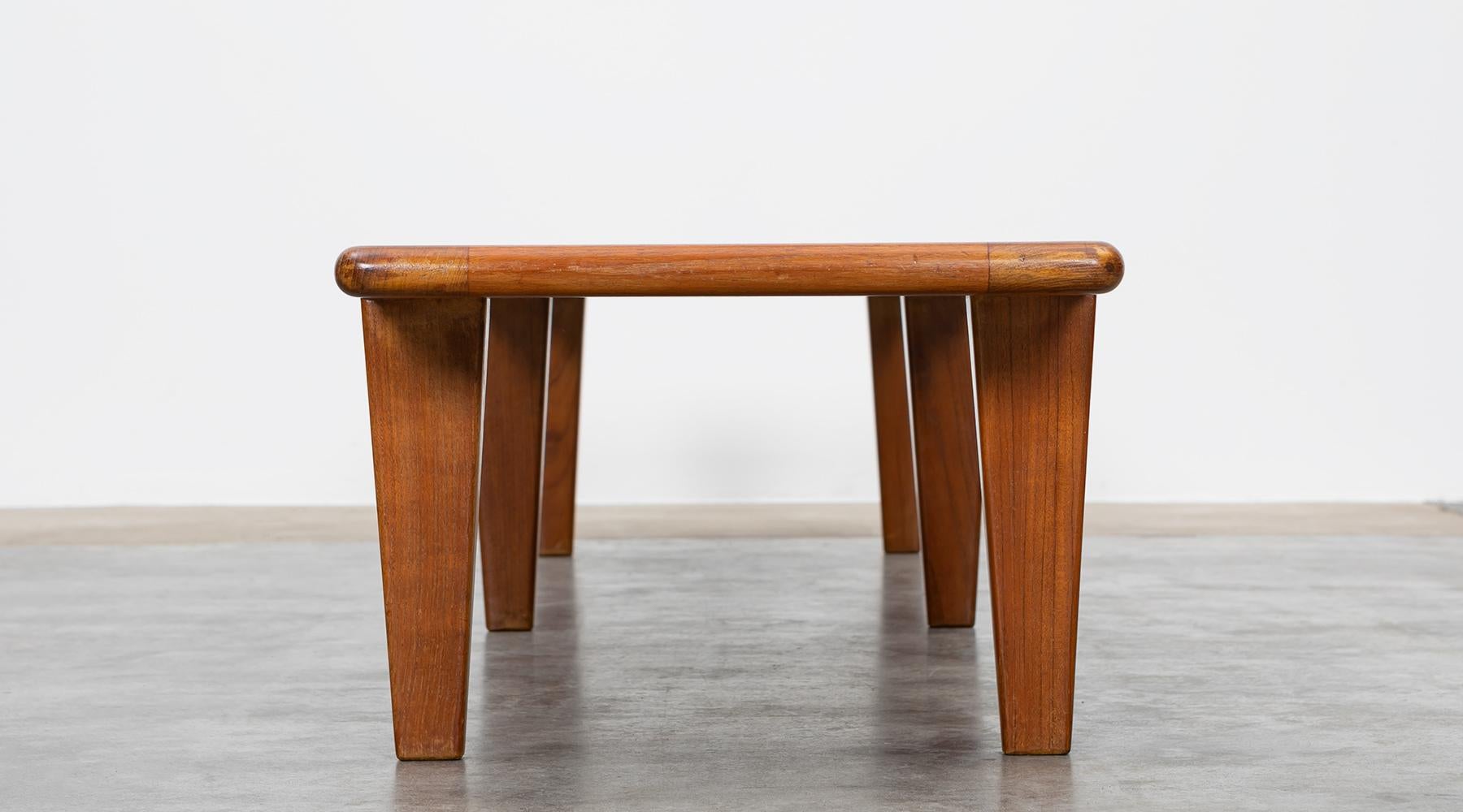 1950s Brown Teak Bench by Hans Wegner For Sale 2