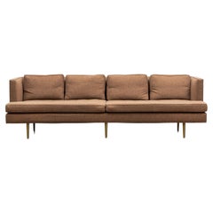 1950s Brown Upholstery Six-Leg Sofa by Edward Wormley 'D'