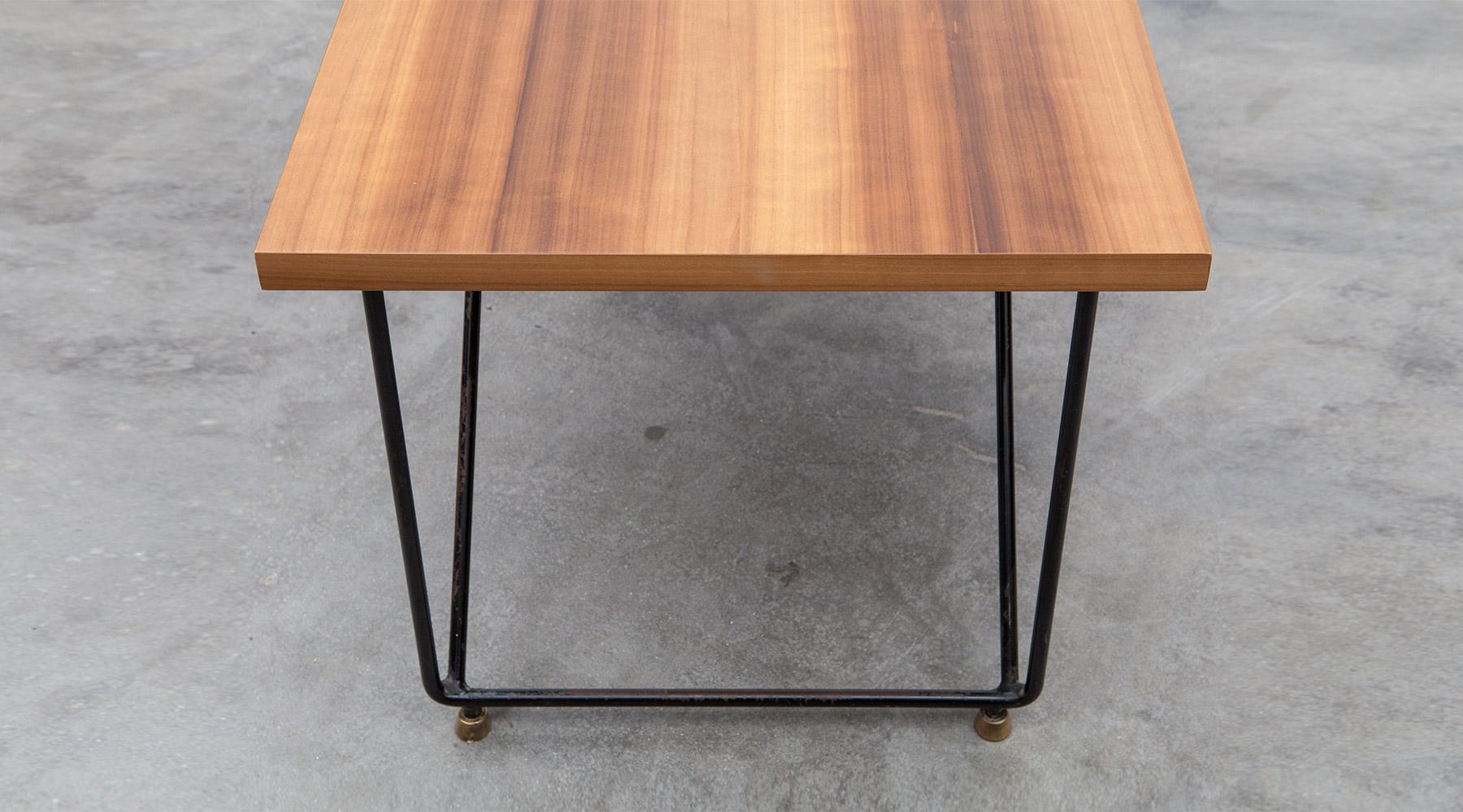 Mid-Century Modern 1950s Brown Wooden Coffee Table by Rinaldi Gastone