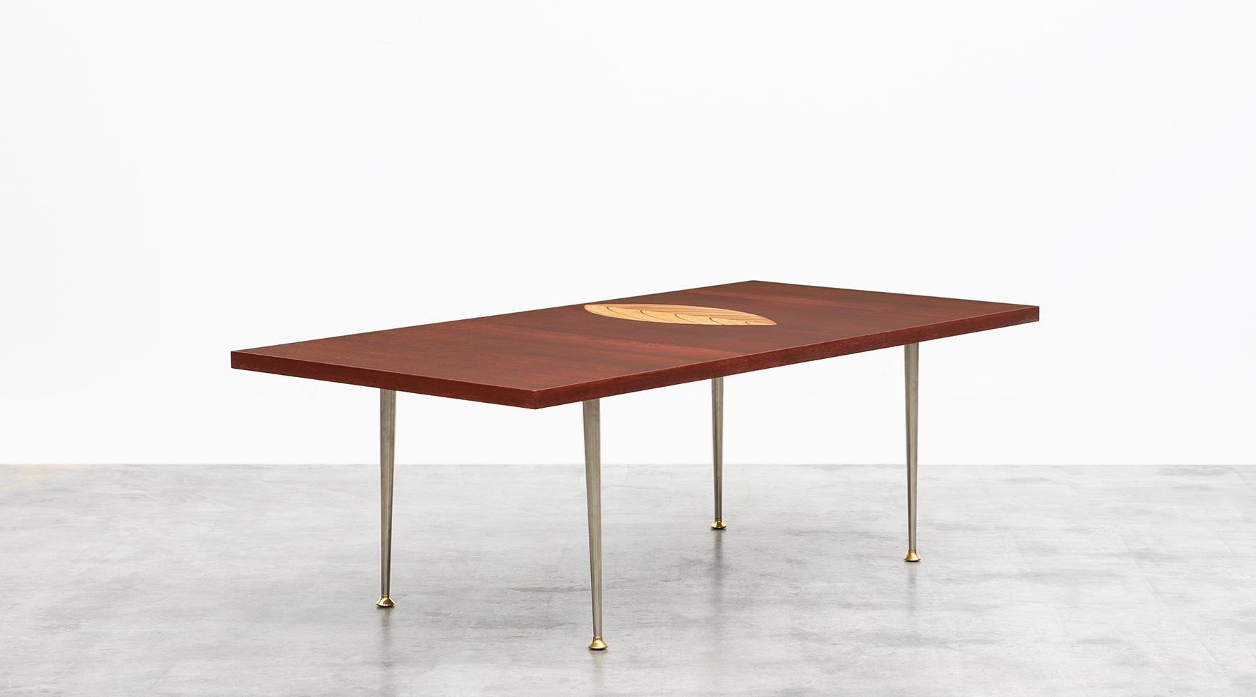 1950s Brown Wooden Coffee Table by Tapio Wirkkala 'c' In Good Condition For Sale In Frankfurt, Hessen, DE