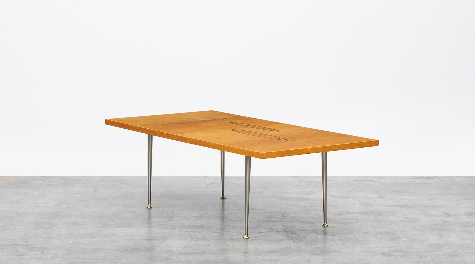 Mid-Century Modern 1950s Brown Wooden Coffee Table by Tapio Wirkkala 'd' For Sale