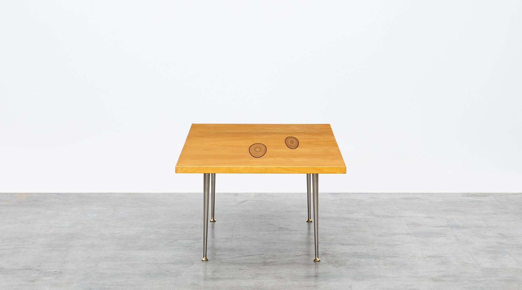 Finnish 1950s Brown Wooden Coffee Table by Tapio Wirkkala 'd' For Sale