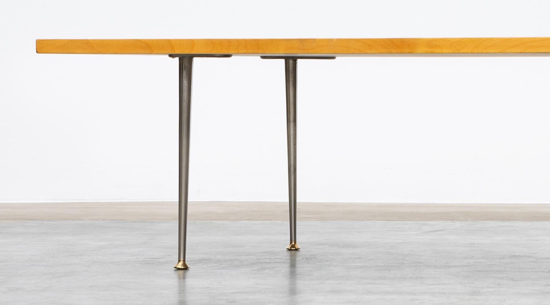 1950s Brown Wooden Coffee Table by Tapio Wirkkala 'd' For Sale 1