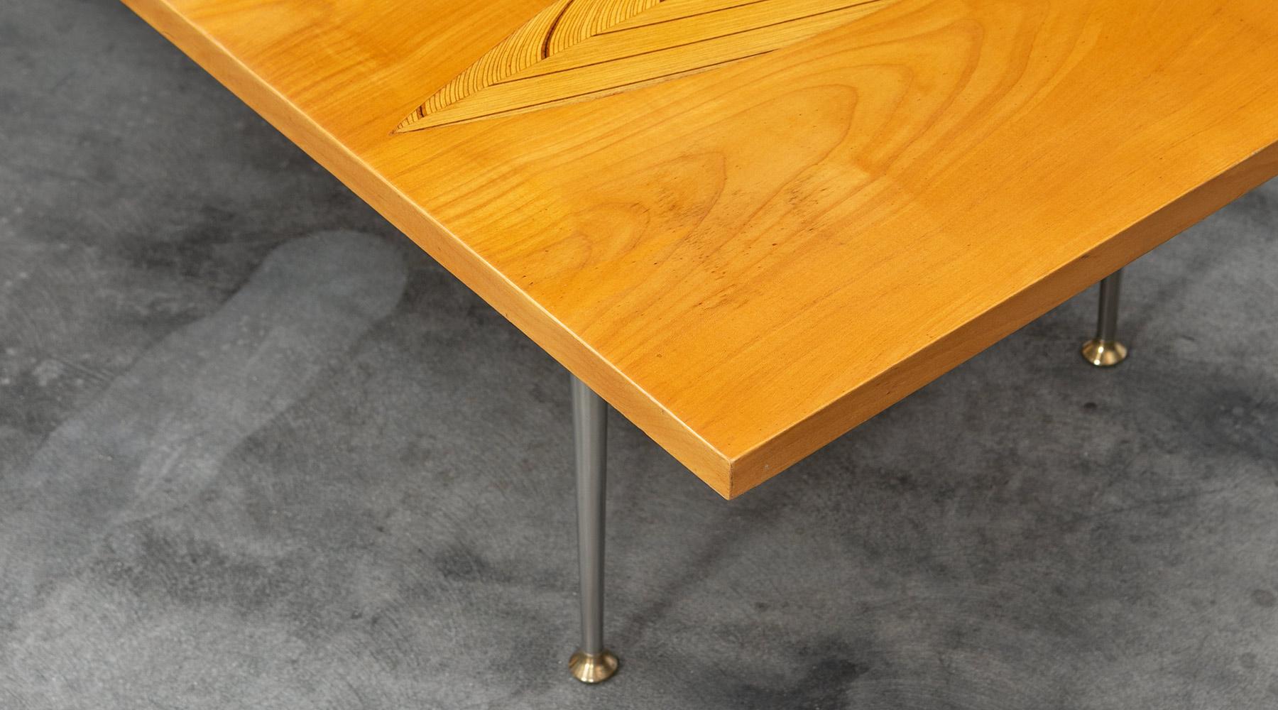 1950s Brown Wooden Coffee Table by Tapio Wirkkala 'd' For Sale 2