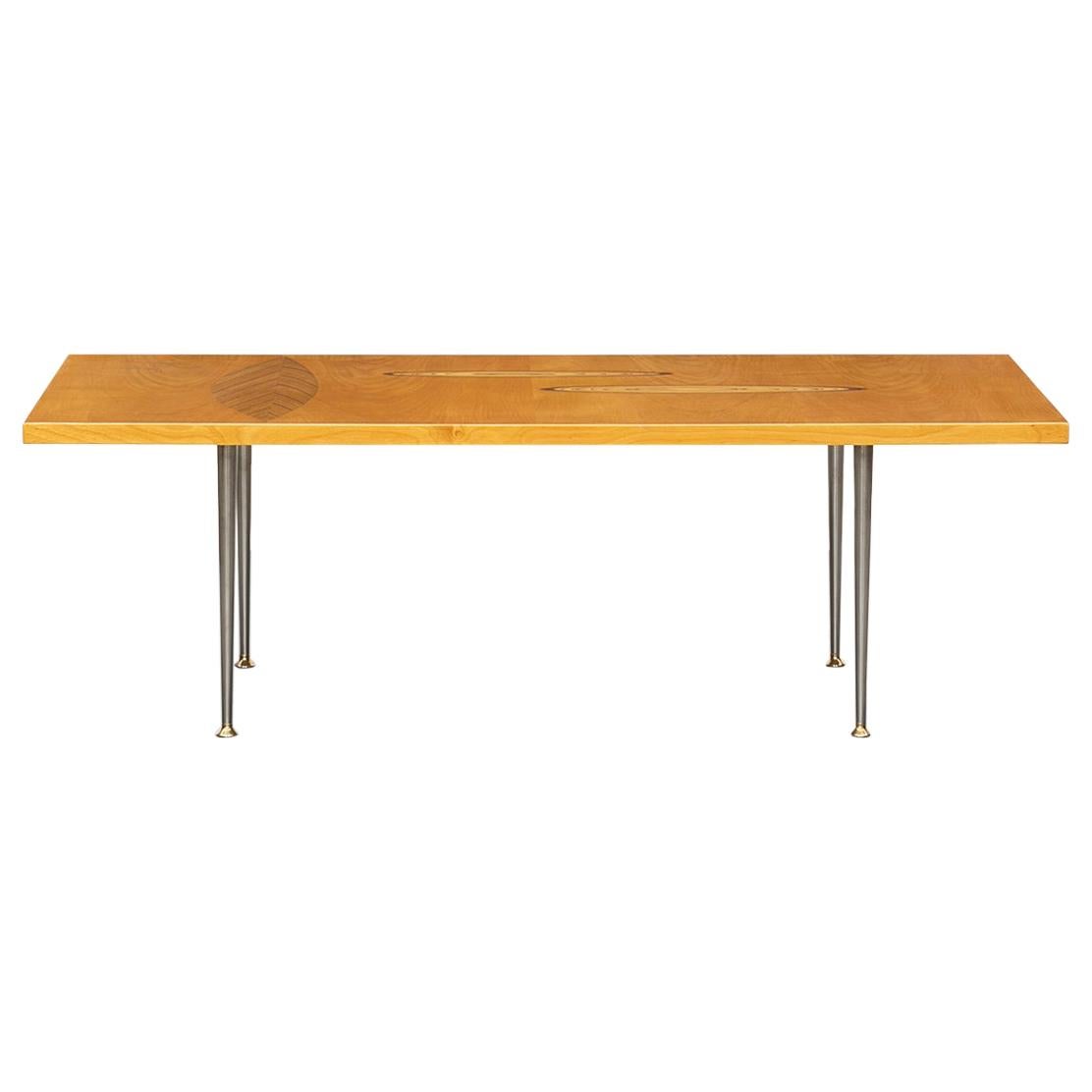 1950s Brown Wooden Coffee Table by Tapio Wirkkala 'd' For Sale