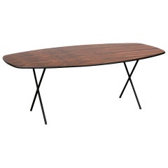 1950s Brown Wooden Dining Table by George Nelson
