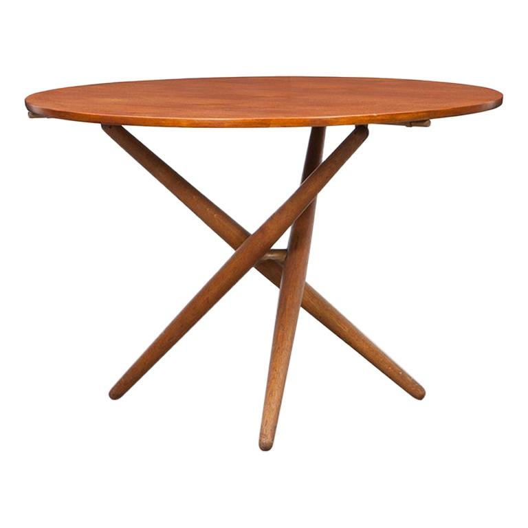 1950s Brown Wooden Eat and Tea Table by J�ürg Bally 'k'