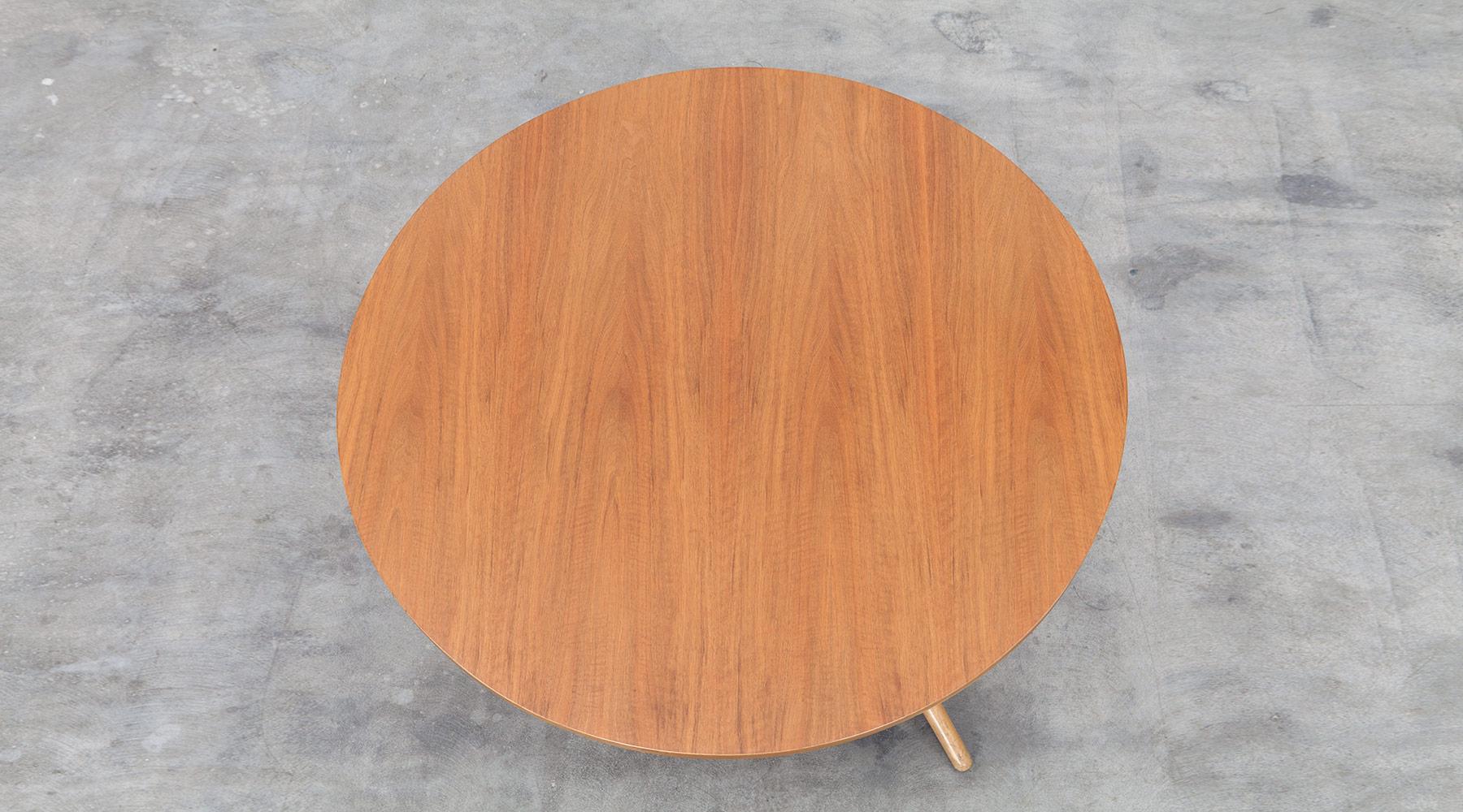 Mid-Century Modern 1950s Brown Wooden Eat and Tea Table by Jürg Bally 'l'