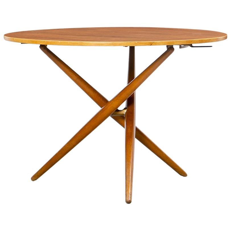 1950s Brown Wooden Eat and Tea Table by Jürg Bally 'n' For Sale