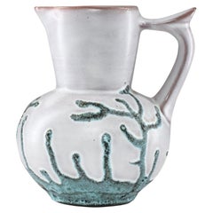 1950s Bruno Dose for Poterie du Breuil Signed Ceramic Pitcher