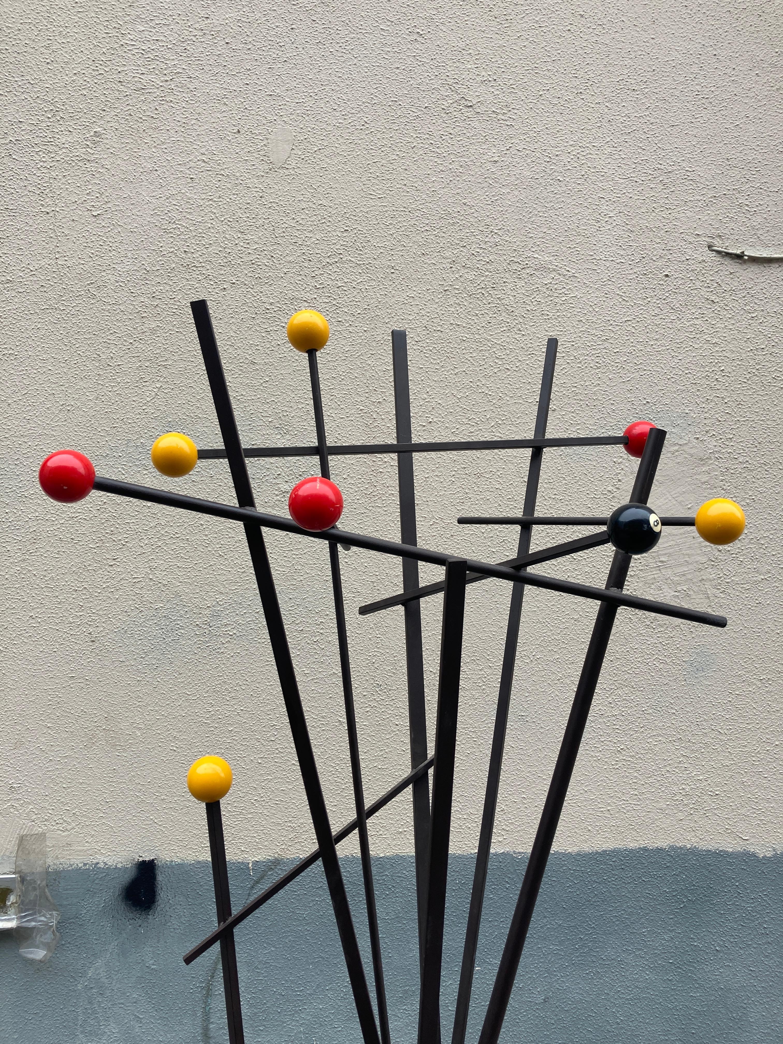 1950's Brutalist coat rack signed Razol
This is made as a sculpture
Only two have been realized for a café in Paris
The second was outside and is not is this condition

