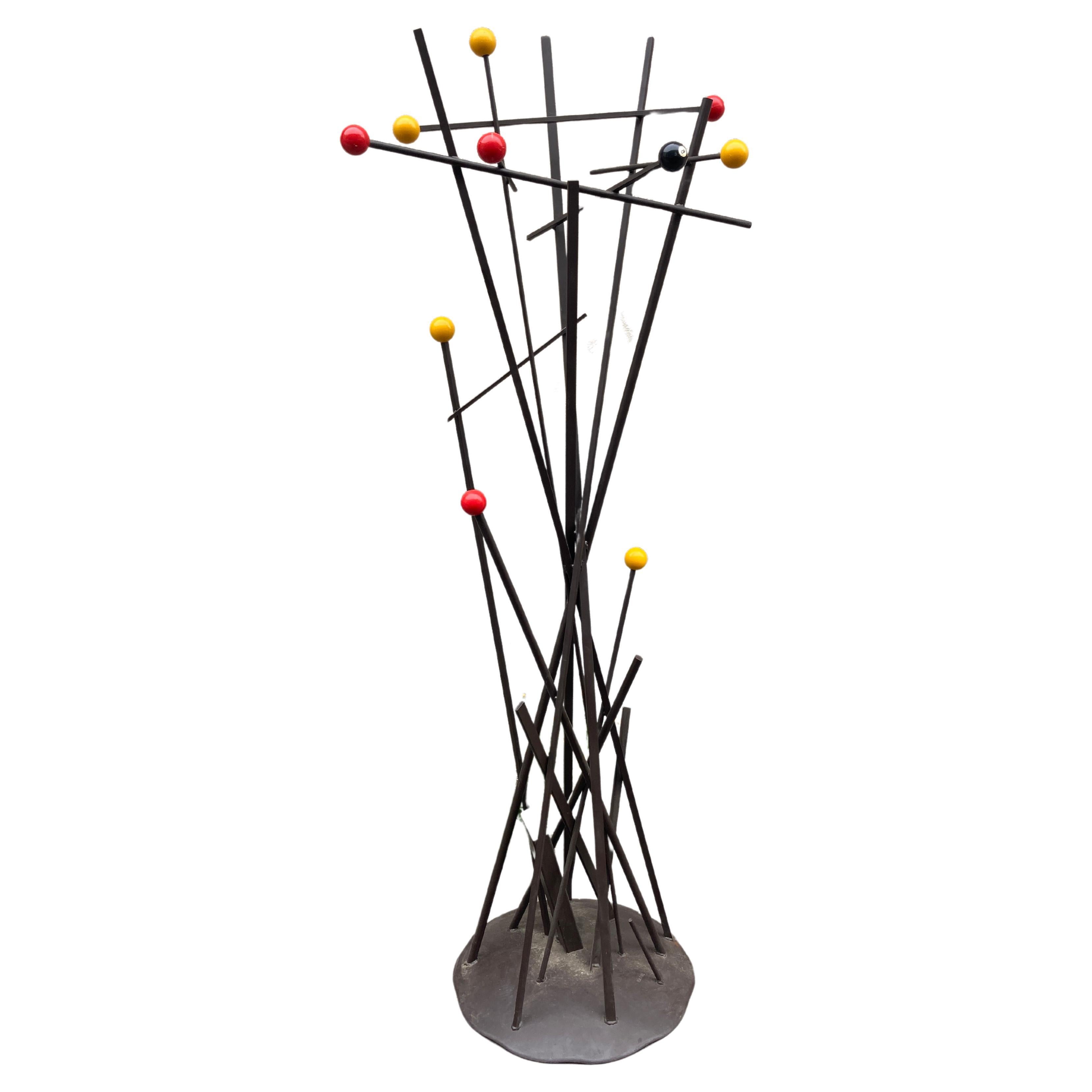 1950's " Brutalist" coat rack  signed Razol