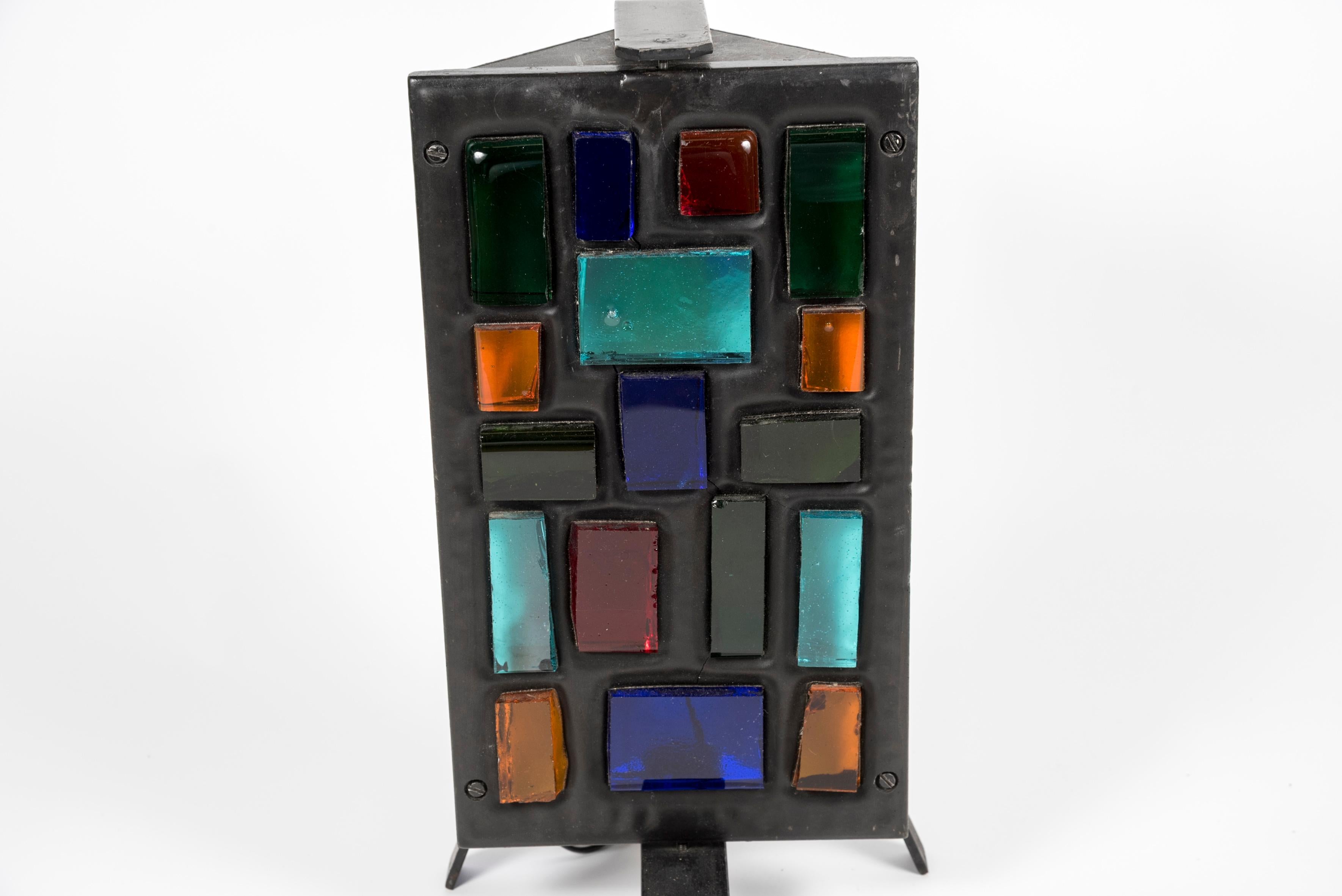 One of a kind Brutalist lamp by 
France
1950s.