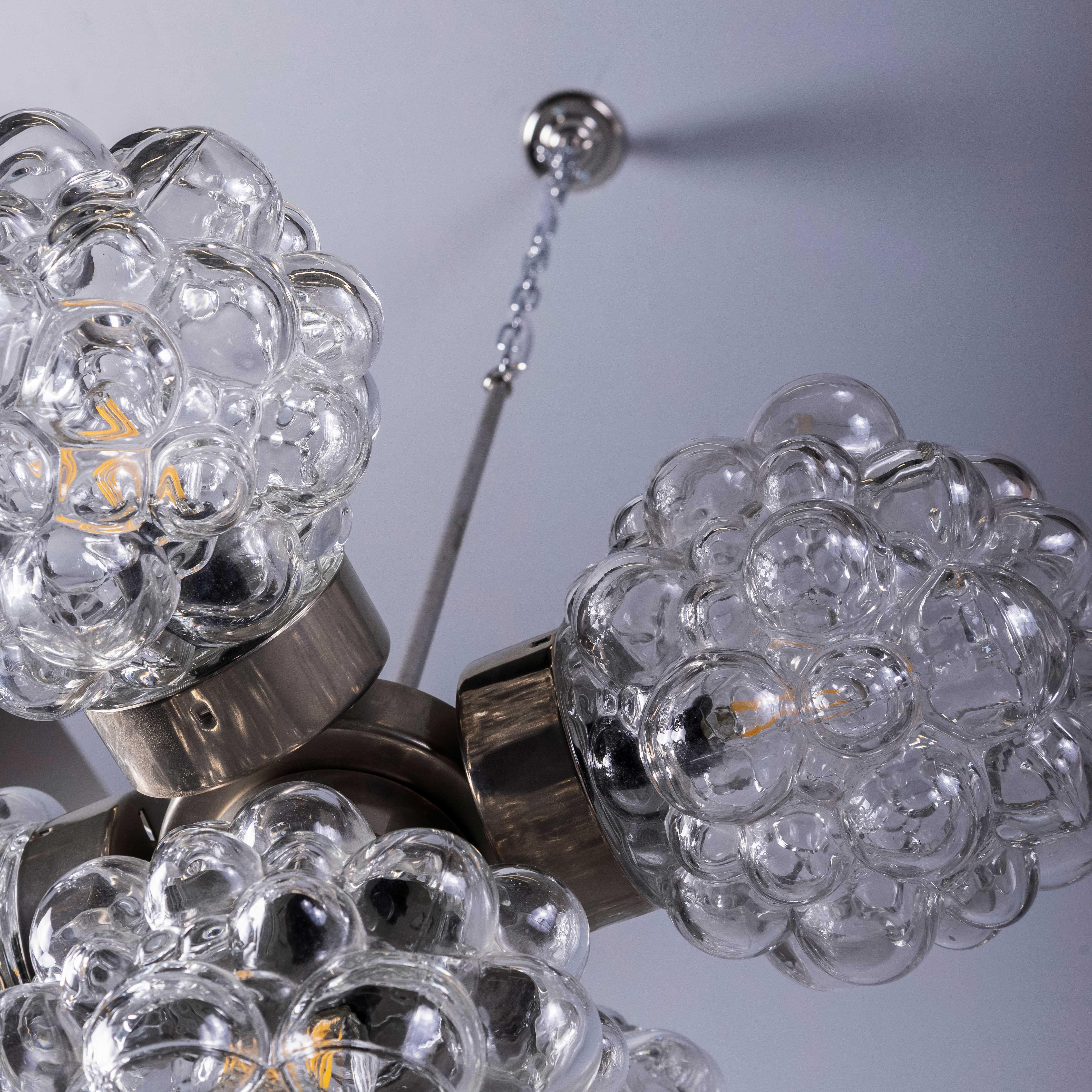 Mid-20th Century 1950's Bubble Cluster Glass Pendant Lamps For Sale