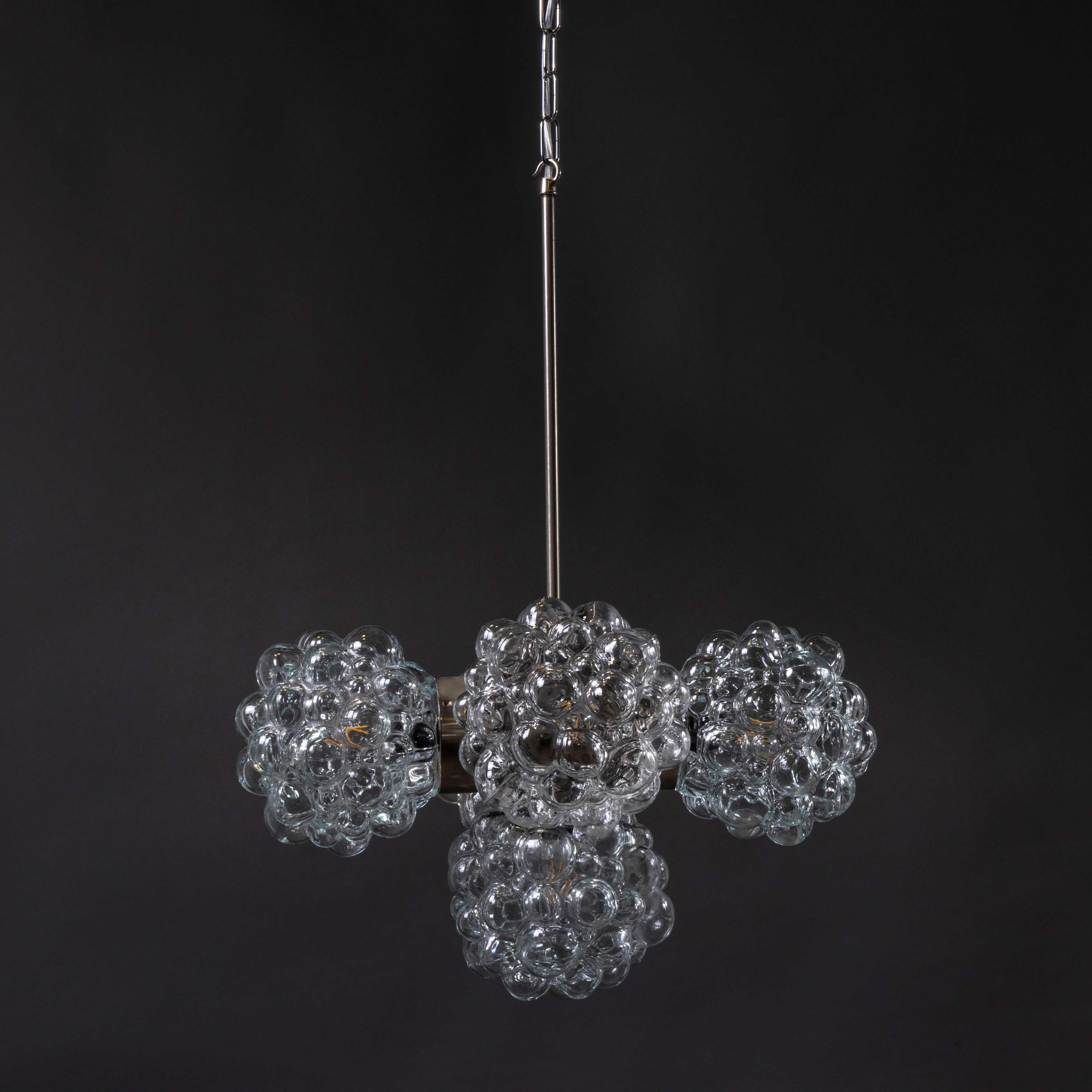 1950's Bubble Cluster Glass Pendant Lamps For Sale 4