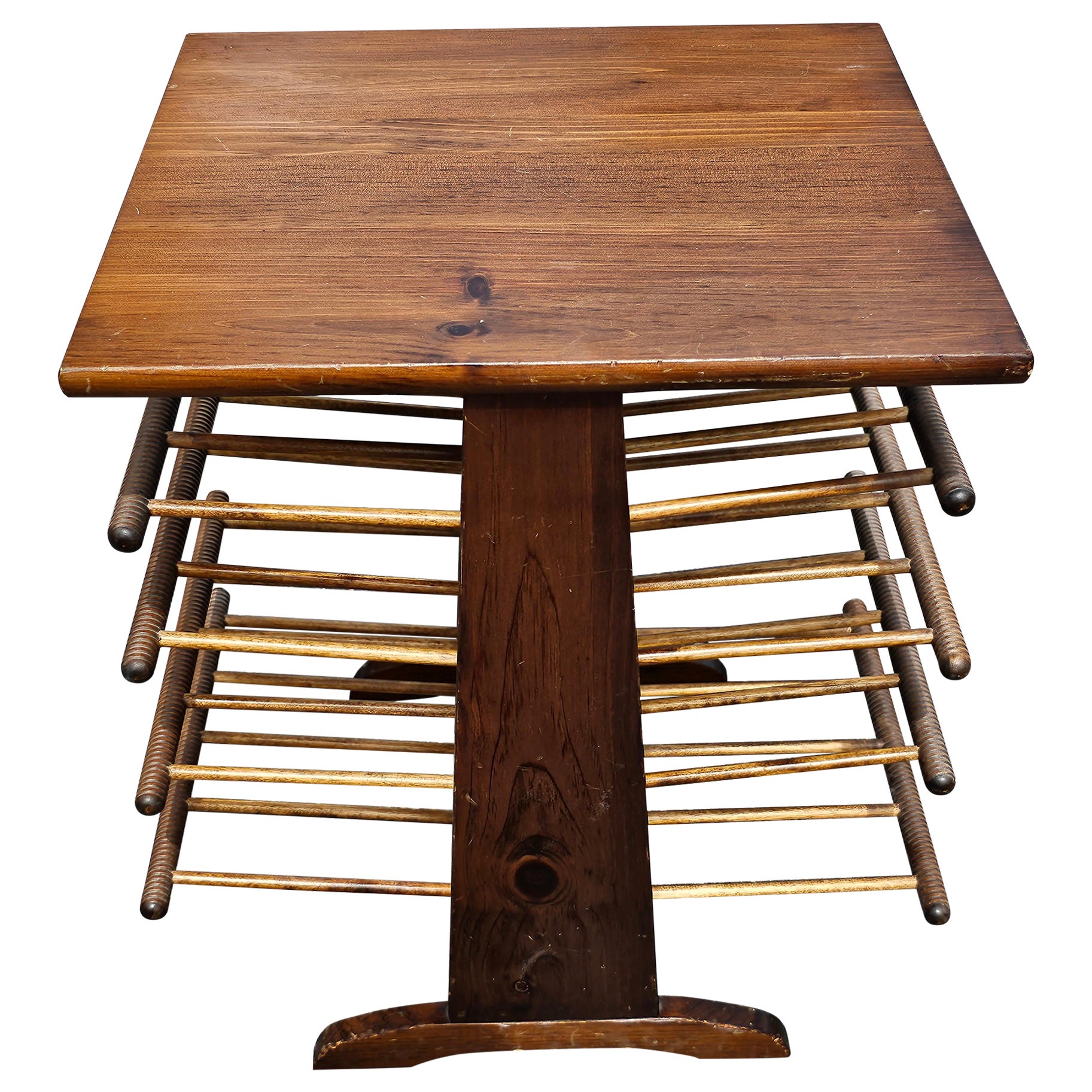 1950s Bucciarelli Itallian Mid Century Magazine Rack and Side Table