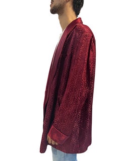 1950S Burgundy Silk Blazer