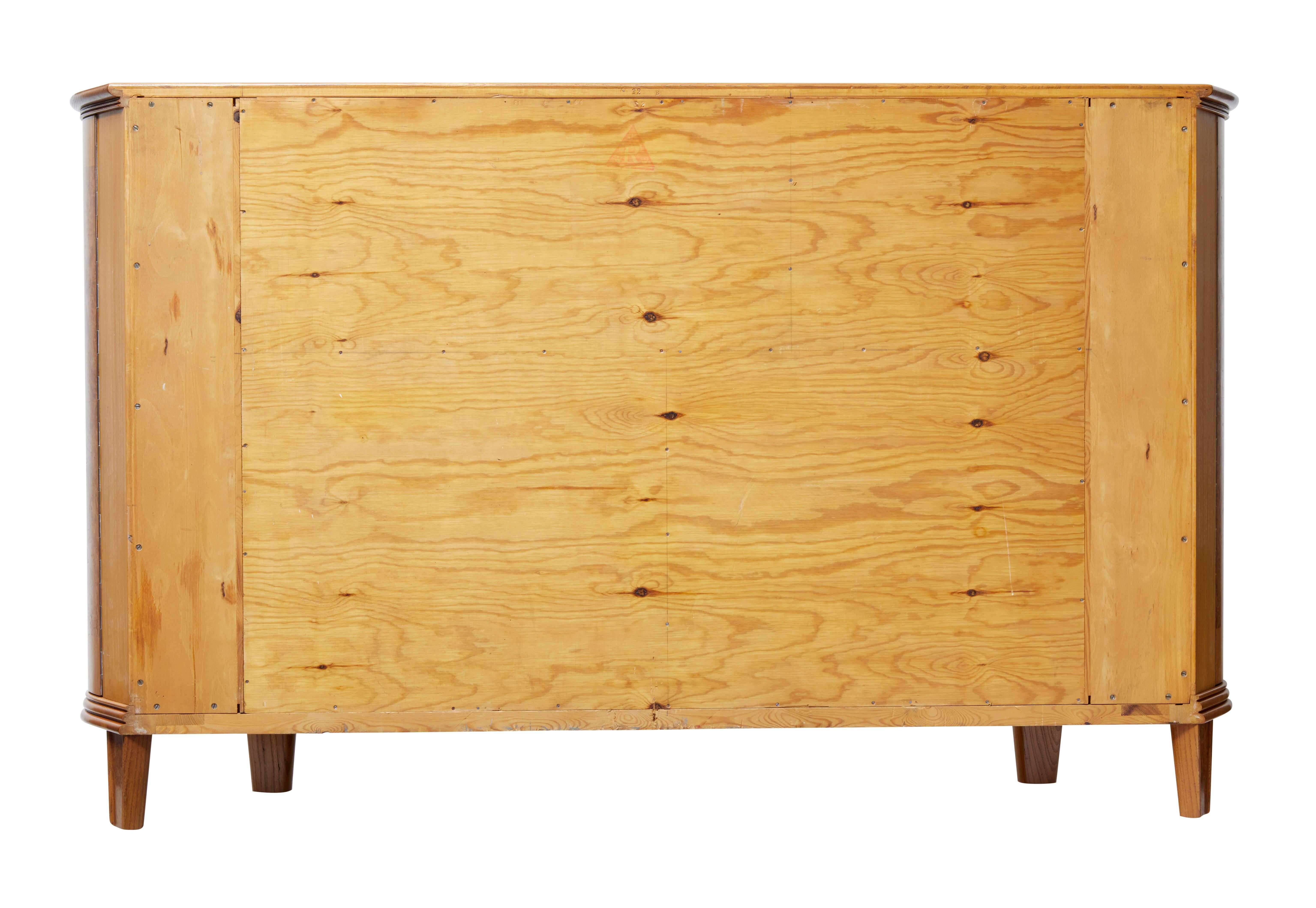 Woodwork 1950s Burr Elm Scandinavian Modern Sideboard