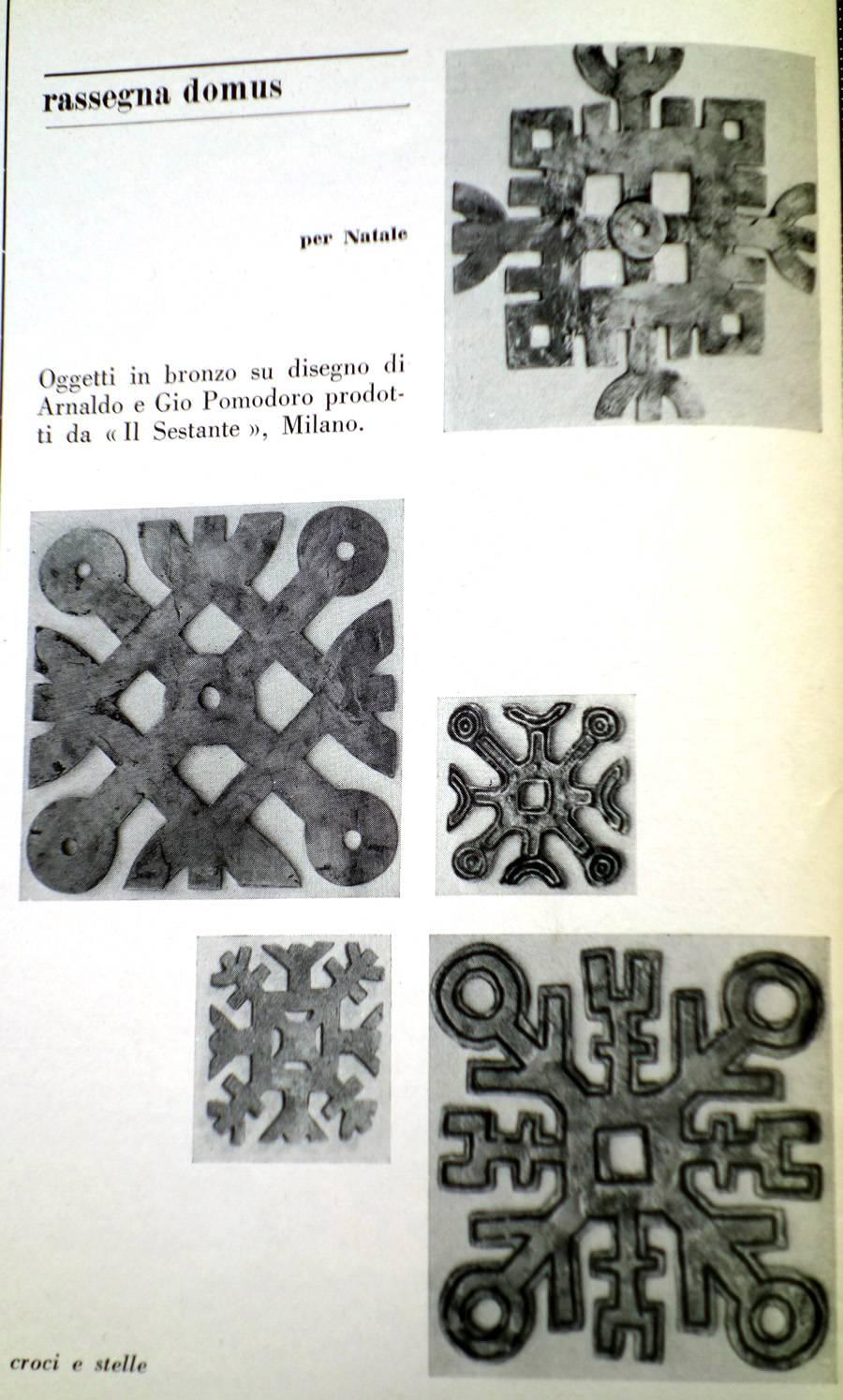 1950s by Arnaldo Gio Pomodoro Il Sestante Italian Midcentury Bronze Sculptures For Sale 3