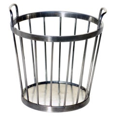 1950s by Broggi Milano Italian Midcentury Silver Alpaca Fruit Basket