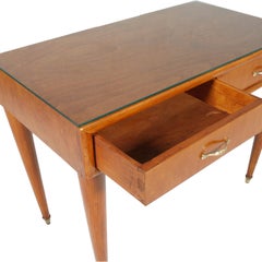 1950s by Cantù Two Drowers Desk Writing Tables or Vanity Gio Ponti Attributed