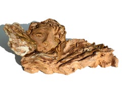 Años 50 de Francesco Messina Escultura italiana Ángel de barro cocido