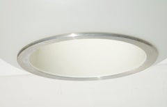 1950s by Lumi Milano Italian Design Midcentury White Flush Mount Lamps