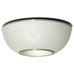 1950s by Lumi Milano Italian Design Midcentury White Flush Mount Lamps