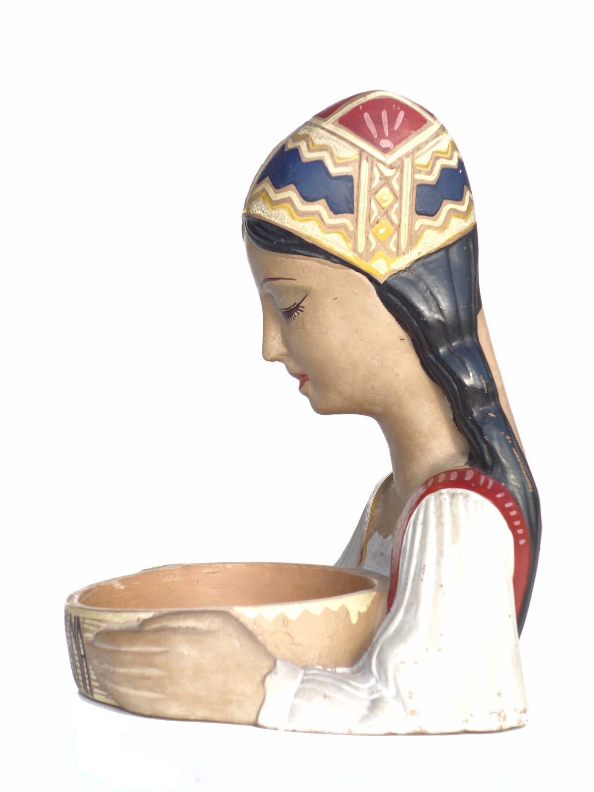 1950s by Paolo Loddo Dorgali Sardinia Italian Midcentury Ceramic Figure For Sale 1