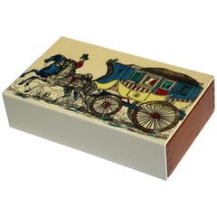 Scatola di design italiano del 1950 di Piero Fornasetti del Medioevo