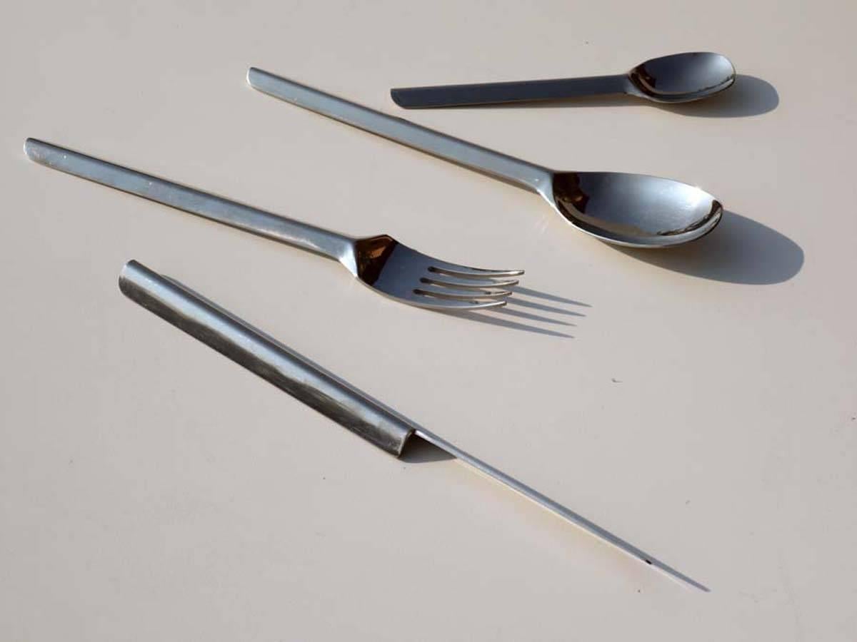 Italian 1950s by Pierre Cardin for Lagostina Design Midcentury Cutlery Flatware
