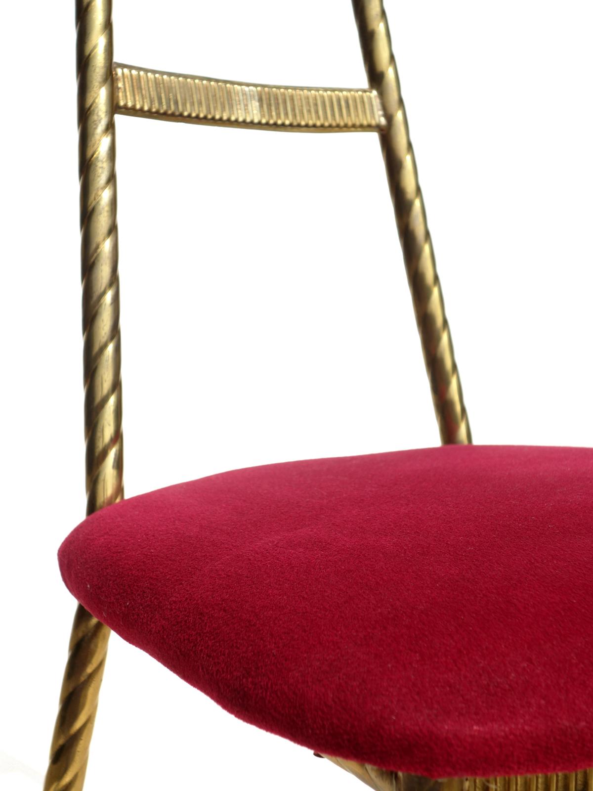 Milieu du XXe siècle Paire de chaises de design italien du milieu du siècle dernier par Pozzi et Verga, années 1950 en vente