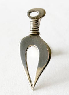 1950s American Modernist Sterling Silver Brooch by Byron