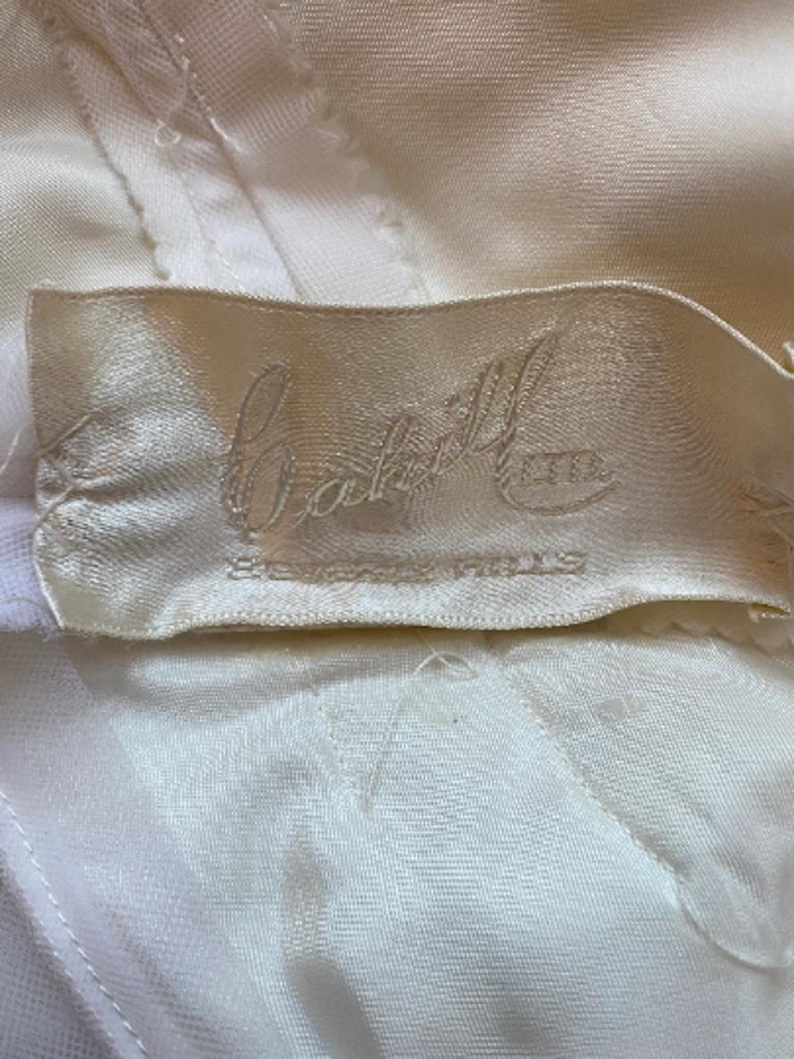 Women's 1950s Cahill of Beverly Hills Taffeta and Lace Wedding Dress