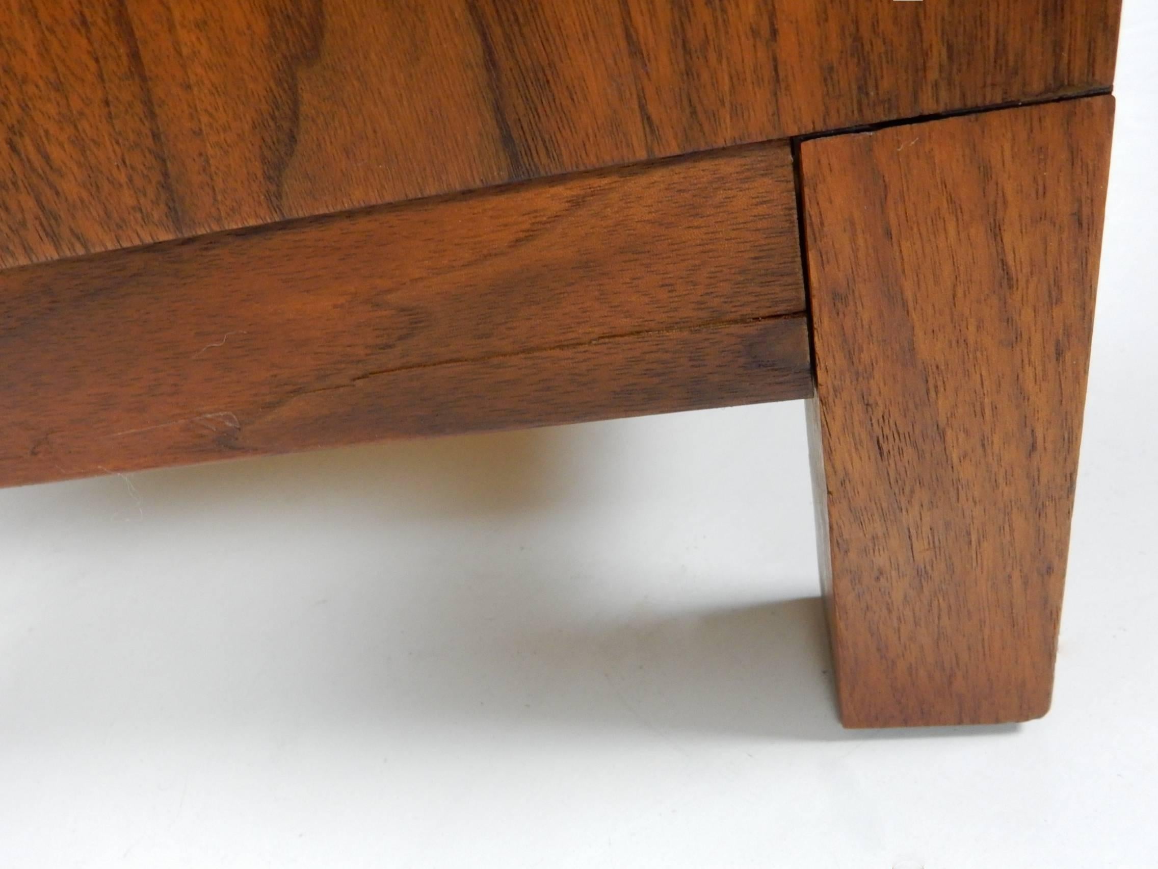 Wood 1950s Mid-Century Designer John Keal Walnut Burl End Tables