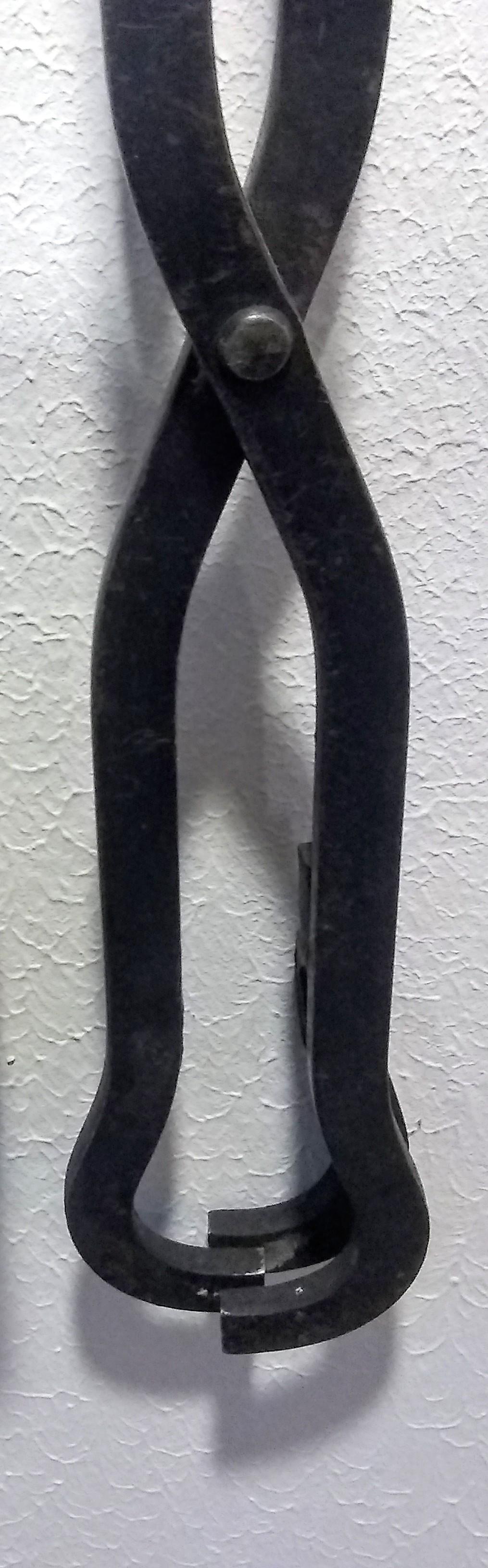 1950s California Modernist Blackened Iron, Wall-Mounted Firetool Set 3