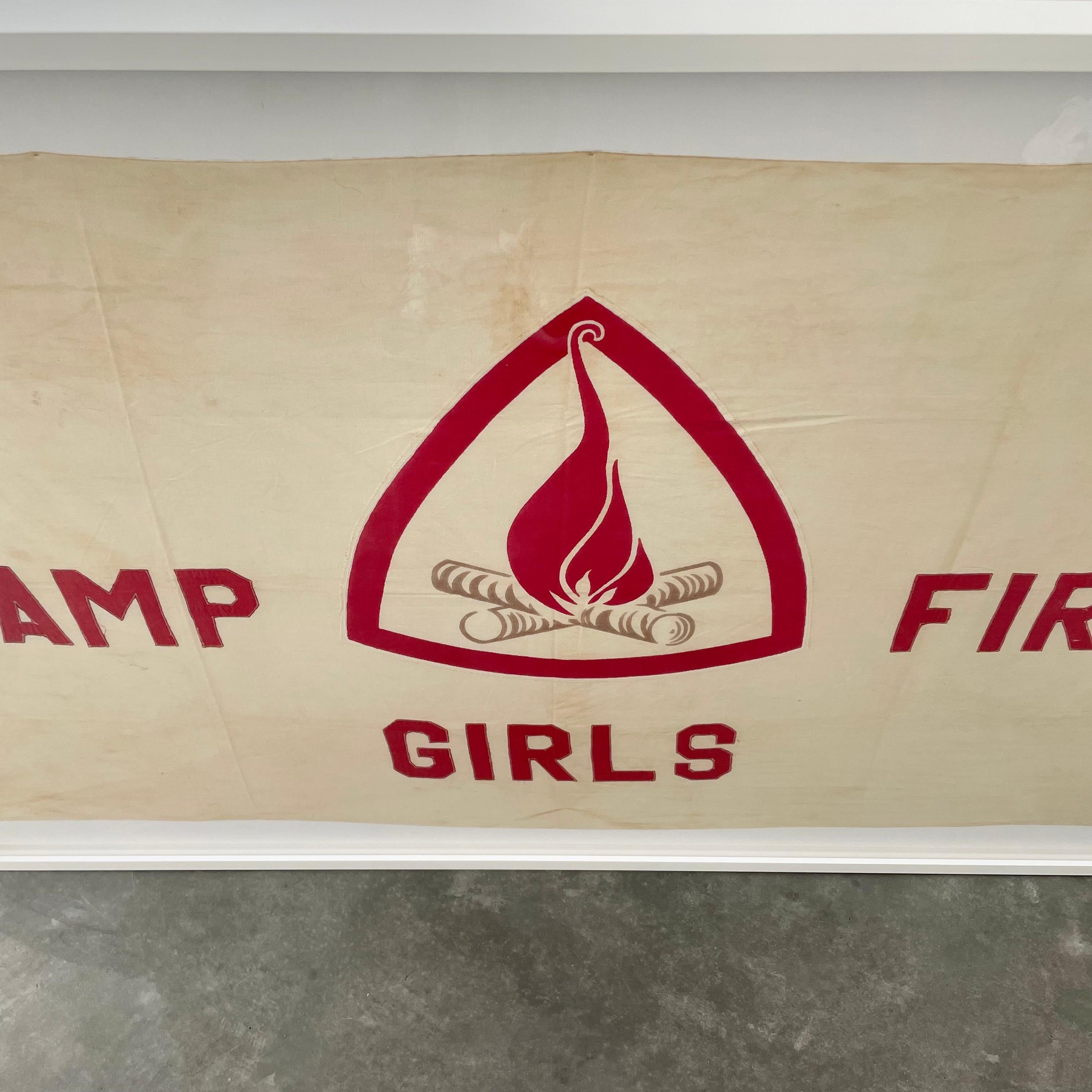 Vintage 1950s Camp Fire Girls  Flag In Good Condition In Los Angeles, CA