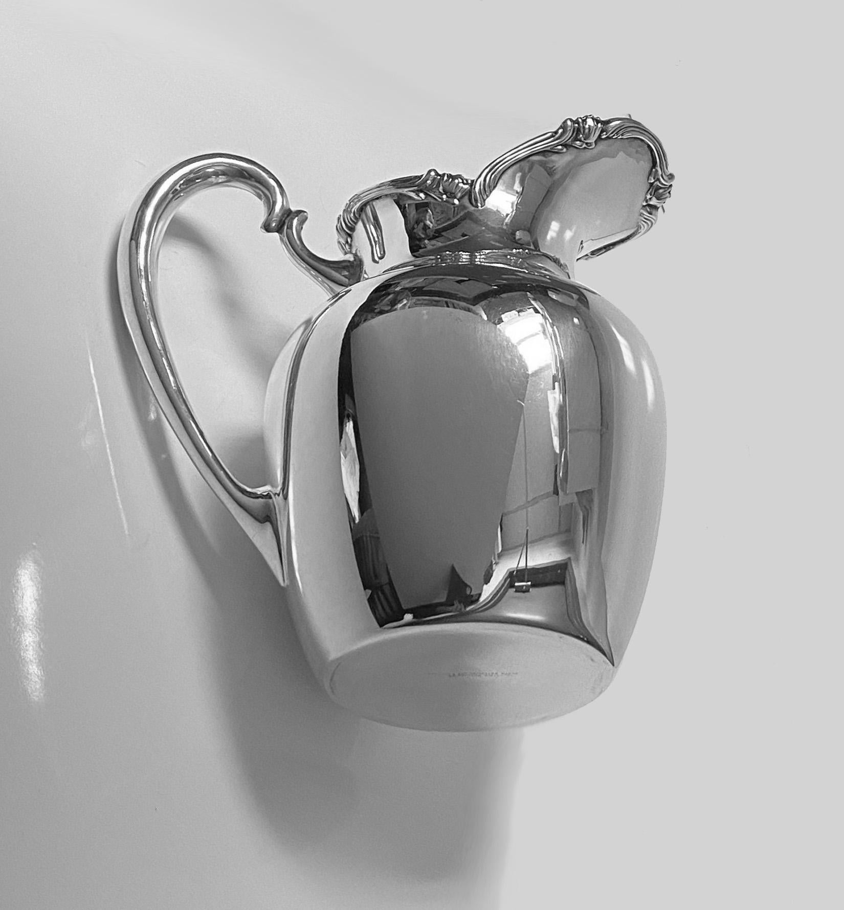 1950s Camusso Sterling Silver Water Pitcher, Lima, Peru 1