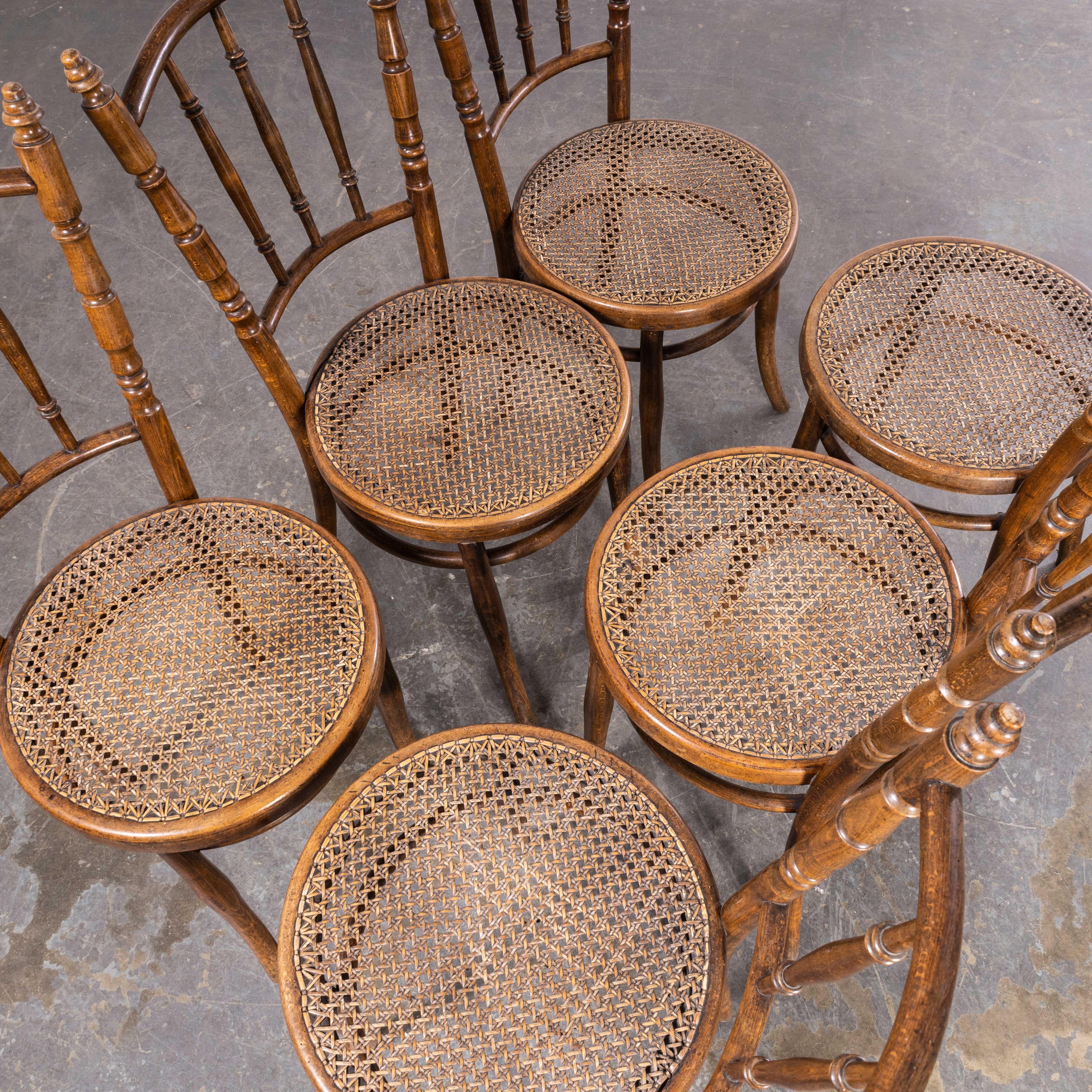 1950s Cane Seated Hofmann Bentwood Dining Chairs – Set Of Six. 6
