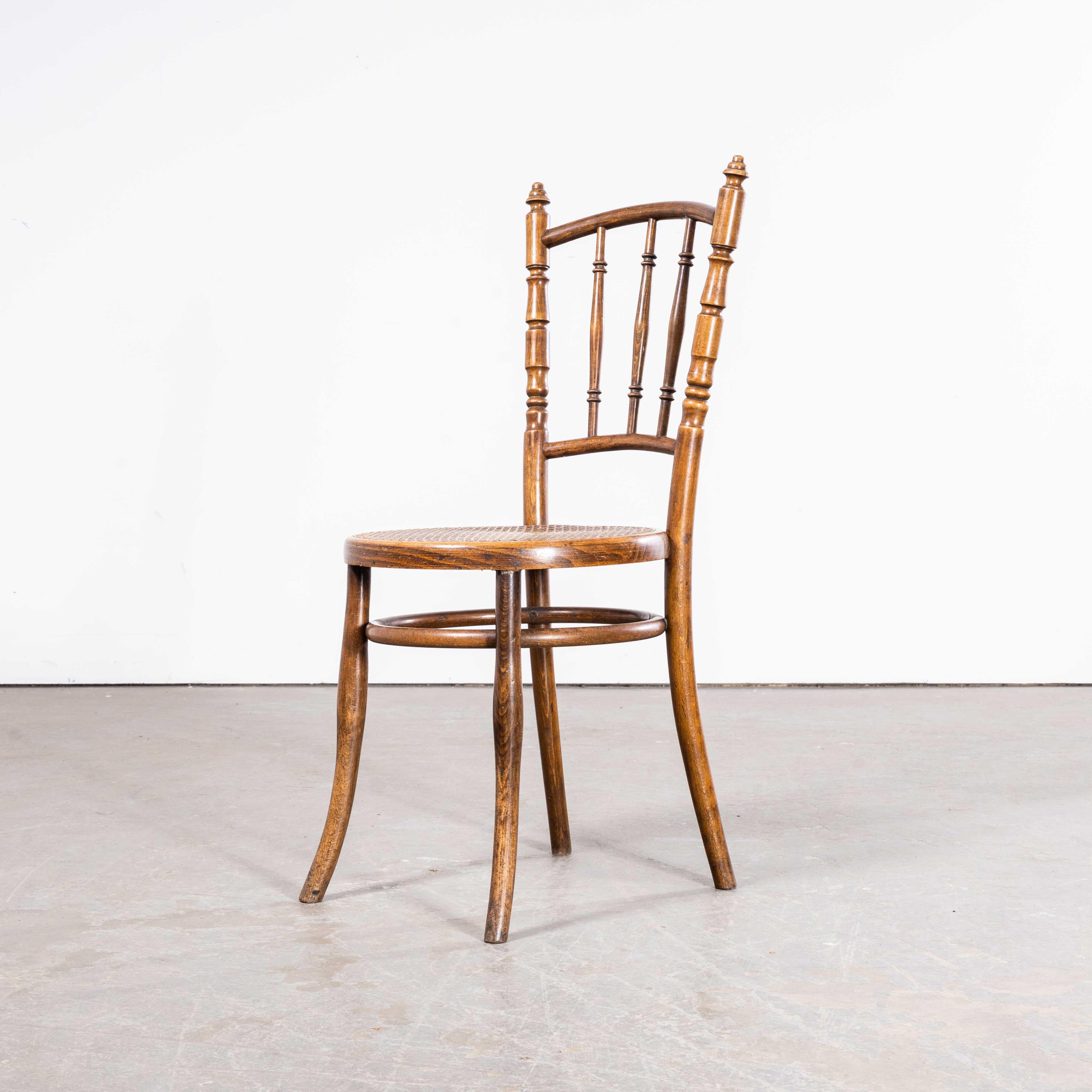 European 1950s Cane Seated Hofmann Bentwood Dining Chairs – Set Of Six.