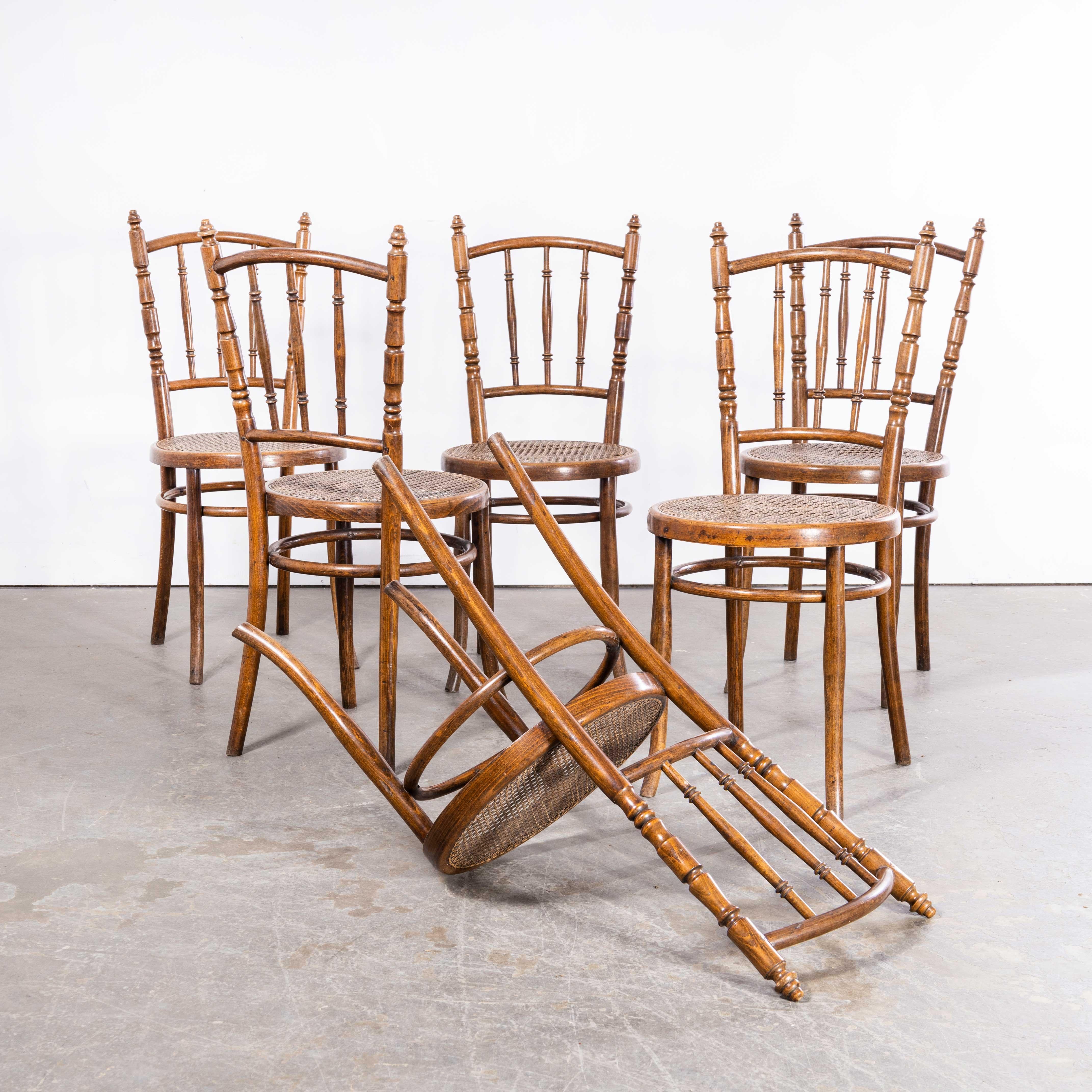 1950s Cane Seated Hofmann Bentwood Dining Chairs – Set Of Six. In Good Condition In Hook, Hampshire