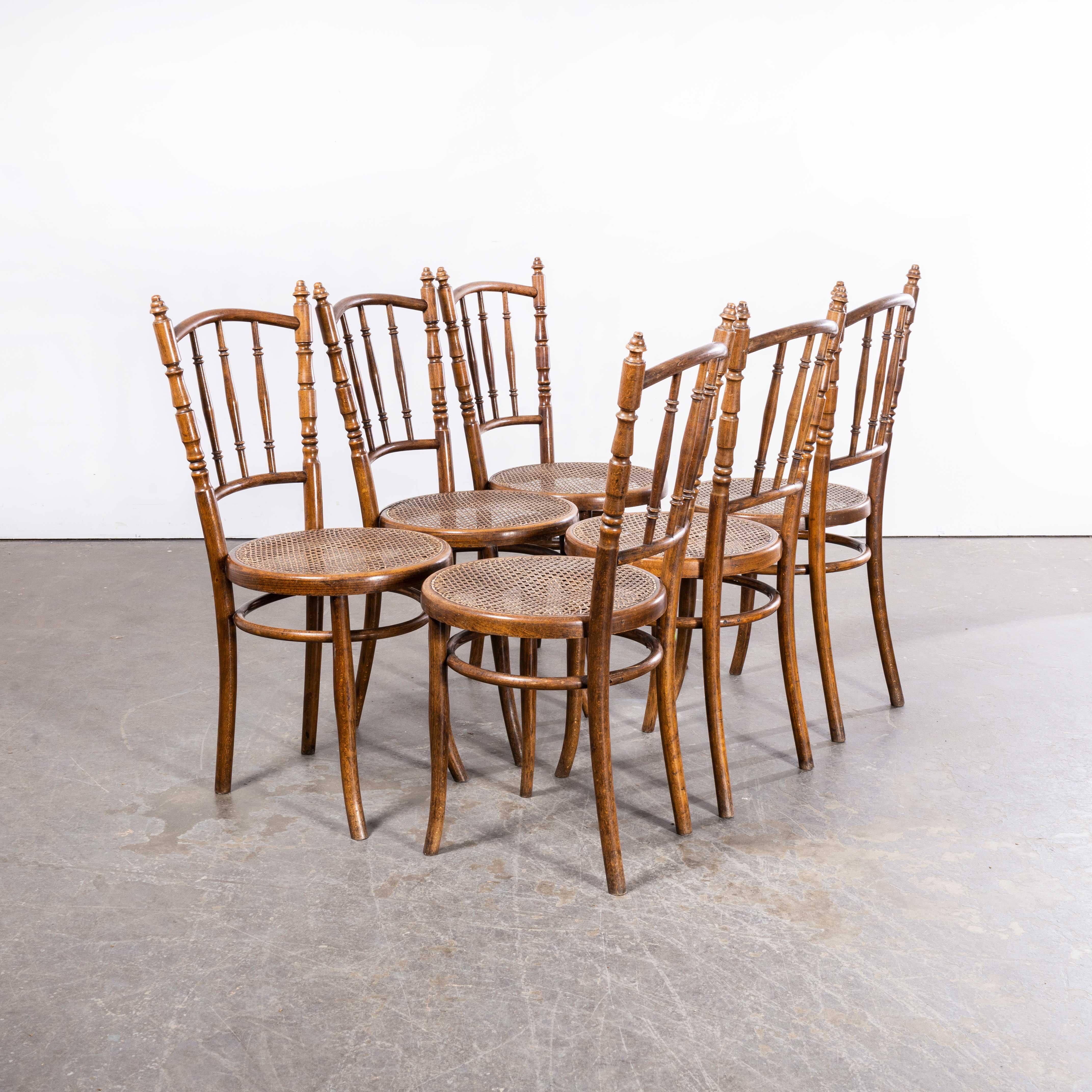 Mid-20th Century 1950s Cane Seated Hofmann Bentwood Dining Chairs – Set Of Six.