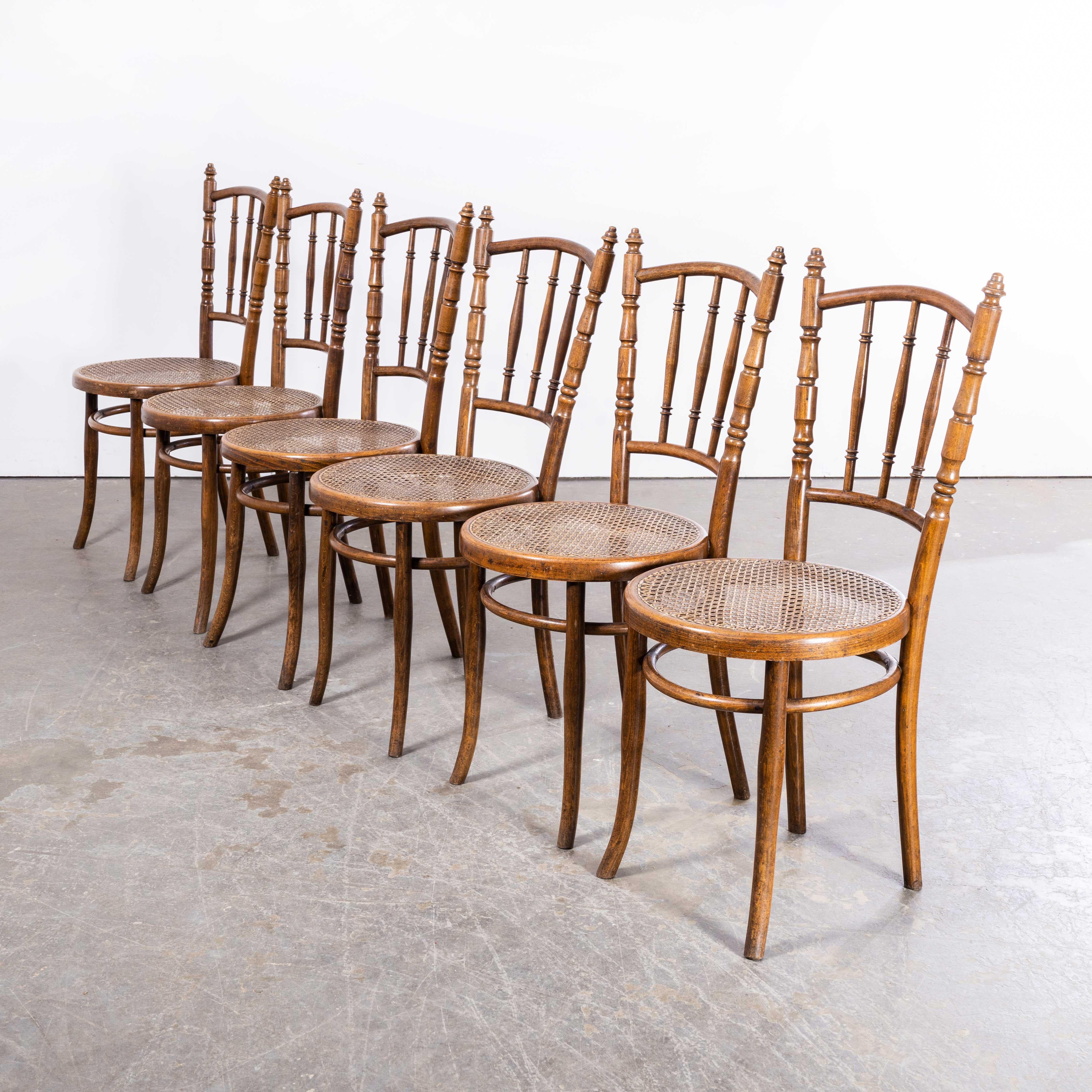 1950s Cane Seated Hofmann Bentwood Dining Chairs – Set Of Six. 3