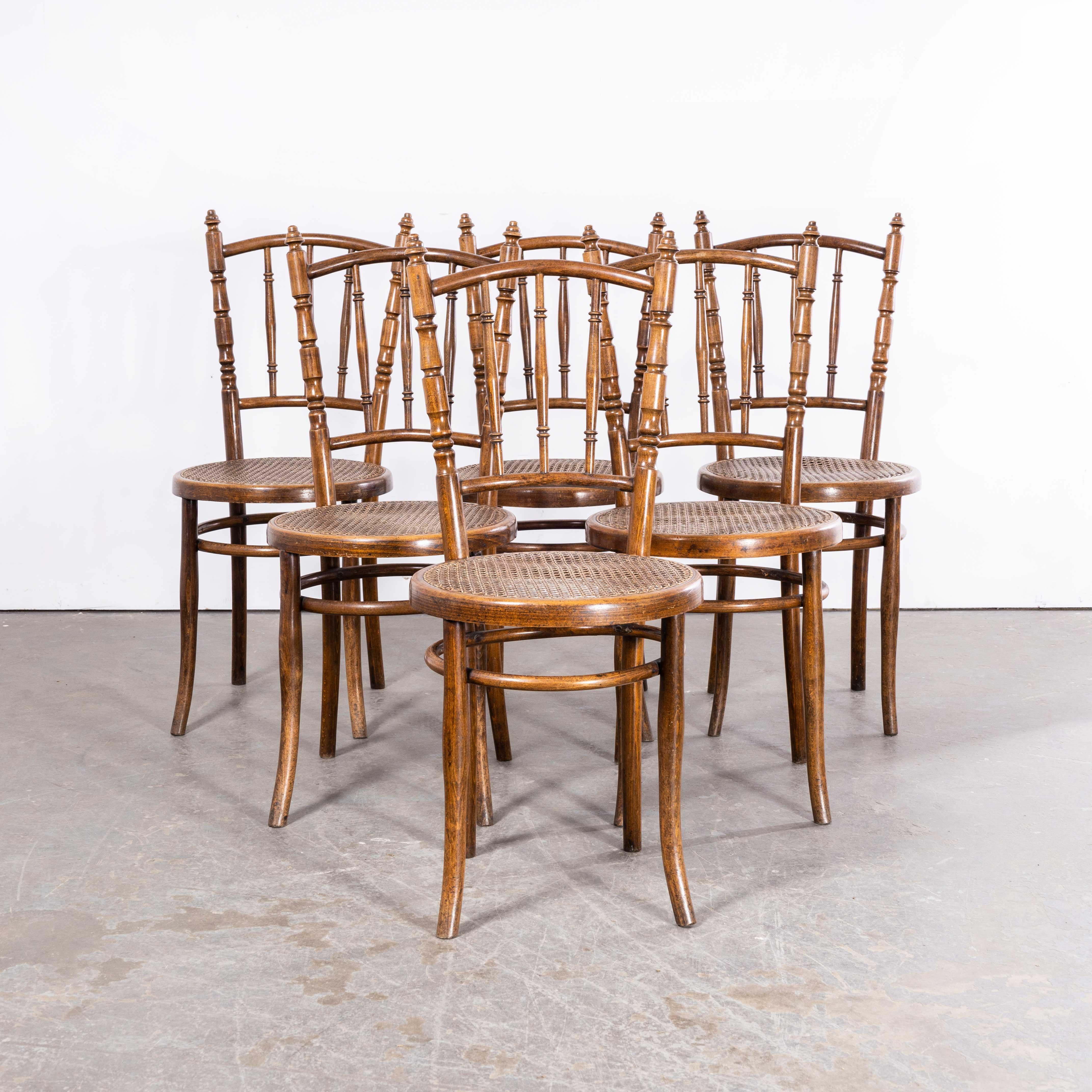 1950s Cane Seated Hofmann Bentwood Dining Chairs – Set Of Six. 4