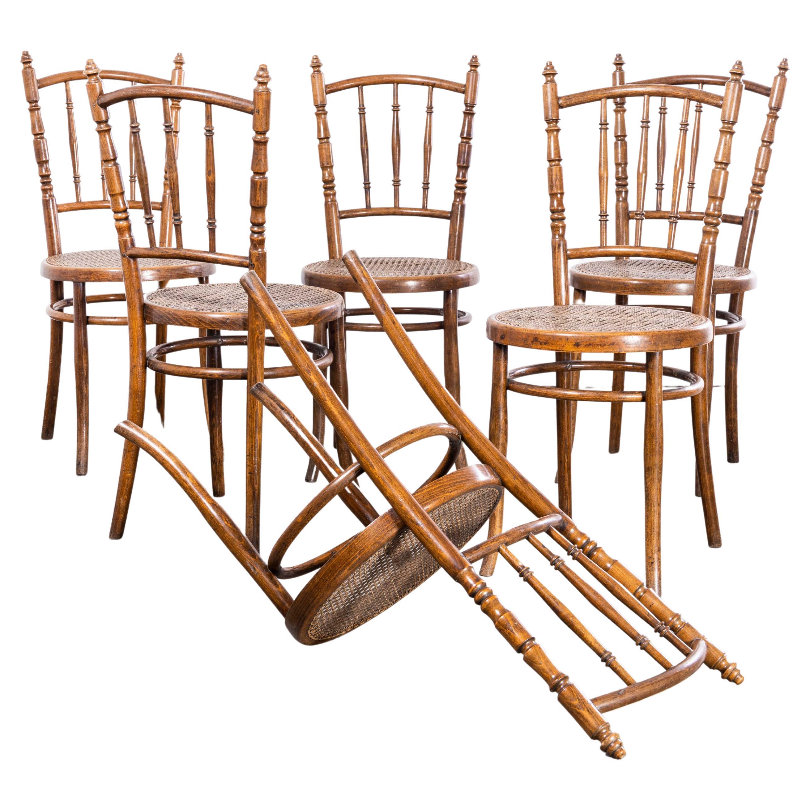 1950s Cane Seated Hofmann Bentwood Dining Chairs – Set Of Six.
